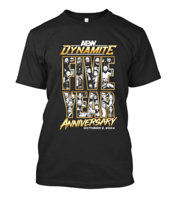 AEW Dynamite Five Year Anniversary October 2, 2024 Celebration Event T-Shirt