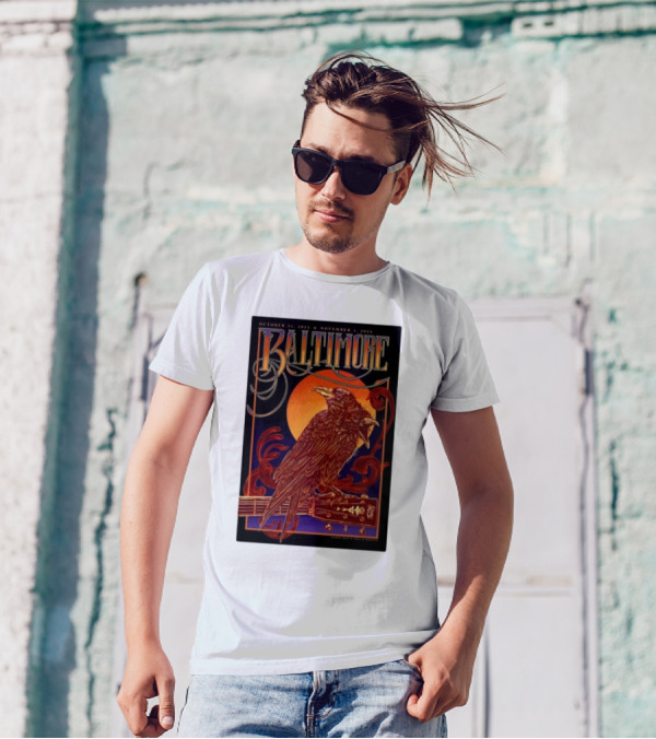 Baltimore October 31 November 1 2024 Sadie Mays Raven And Guitar T-Shirt