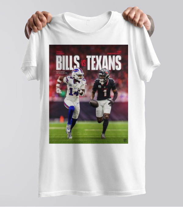 Bills Vs Texans NFL Matchup CBS Paramount+ 1PM Sunday T-Shirt