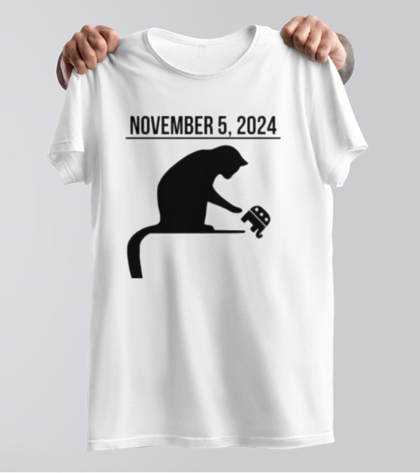 November 5 2024 Cat Knocking Elephant Republican T-Shirt