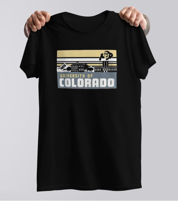 University Of Colorado Buffaloes Mountains Skyline T-Shirt