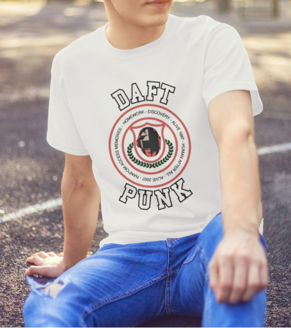 DAFT PUNK Collegiate Homework Discovery Alive 1997 Human After All Random Access Memories Alive 2007 T-Shirt