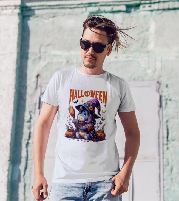 Halloween Eeyore Witch Winnie The Pooh Cartoon T-Shirt