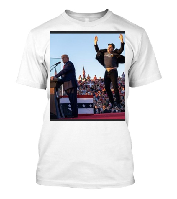 Elon Musk Donald Trump Occupy Mars MAGA Rally Scene T-Shirt