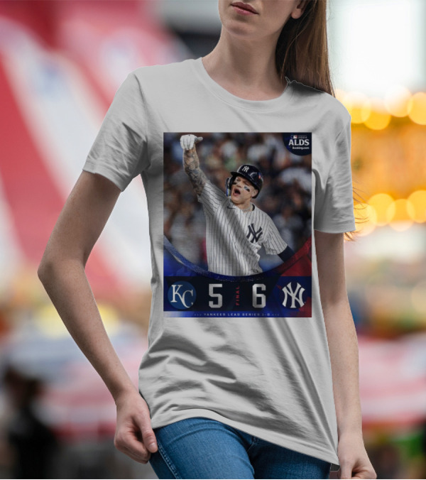Final Kansas City Royals 5-6 New York Yankees ALDS Yankees Lead Series 1-0 T-Shirt
