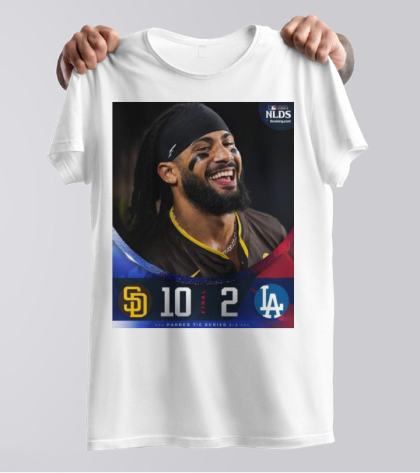 San Diego Padres Tie Series 1-1 10-2 Los Angeles Dodgers 2024 NLDS Final T-Shirt