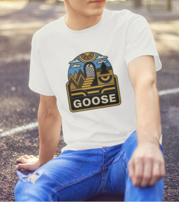 GOOSE Psychedelic Landscape Staircase T-Shirt