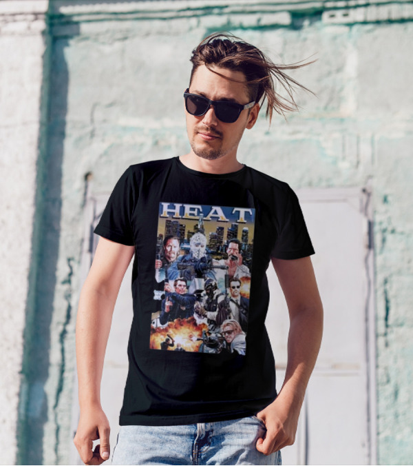 HEAT Movie Crossover Gunfight Action Heroes T-Shirt
