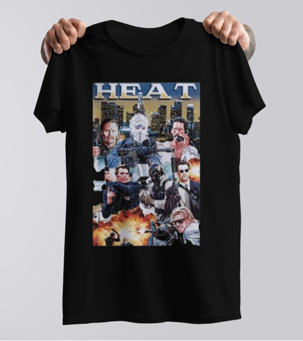 HEAT Movie Crossover Gunfight Action Heroes T-Shirt