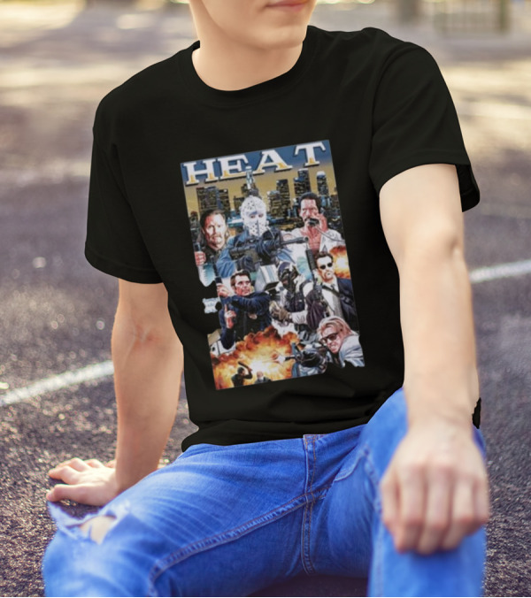HEAT Movie Crossover Gunfight Action Heroes T-Shirt