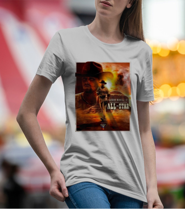 Jackson Merrill San Diego Padres MLB All Star Game 2024 National League All-Star 17 Sunrise Desert Scene T-Shirt