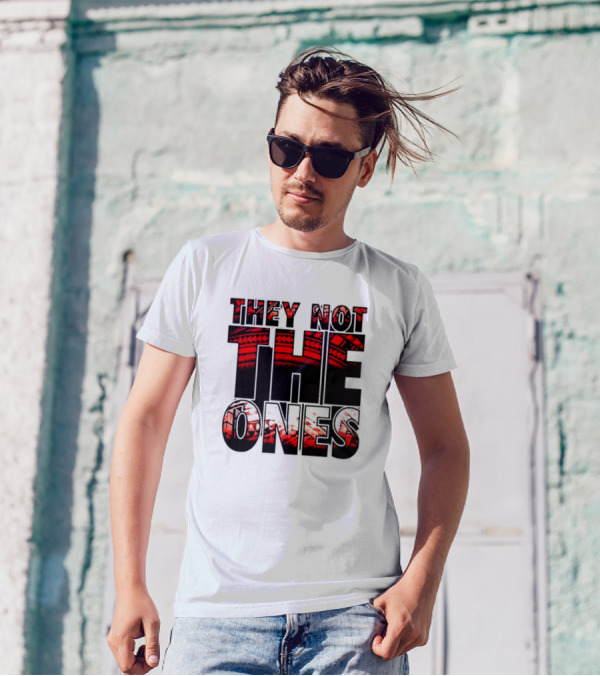Jimmy Uso They Not The Ones WWE Wrestling Phrase Black Red Bold Letters T-Shirt