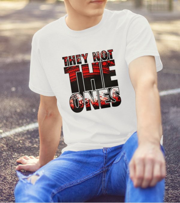 Jimmy Uso They Not The Ones WWE Wrestling Phrase Black Red Bold Letters T-Shirt