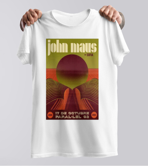 John Maus Sofia Barcelona October 17 2024 Paral-Lel 62 Concert T-Shirt