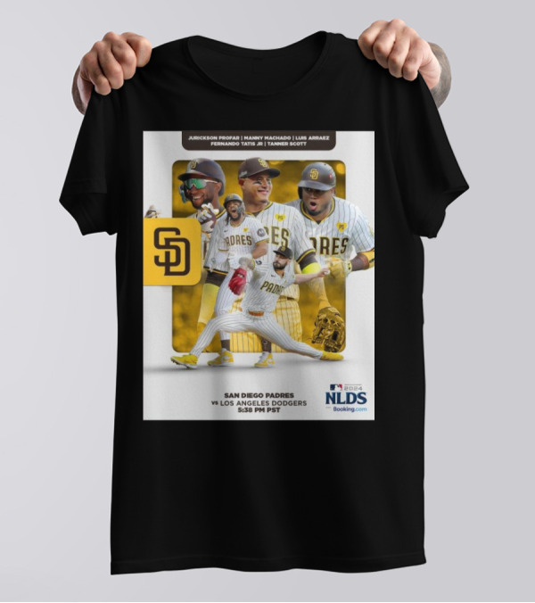 Jurickson Profar Manny Machado Luis Arraez Fernando Tatis Jr Tanner Scott San Diego Padres Vs Los Angeles Dodgers MLB 2024 NLDS 5:38 PM PST T-Shirt