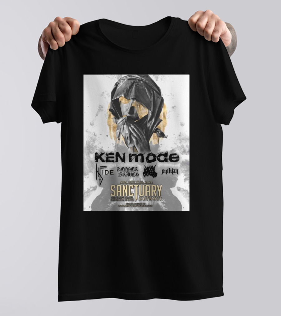 KEN Mode Hide Infernal Graves Pythian Sanctuary Detroit Sun Oct 6th 2024 Event T-Shirt