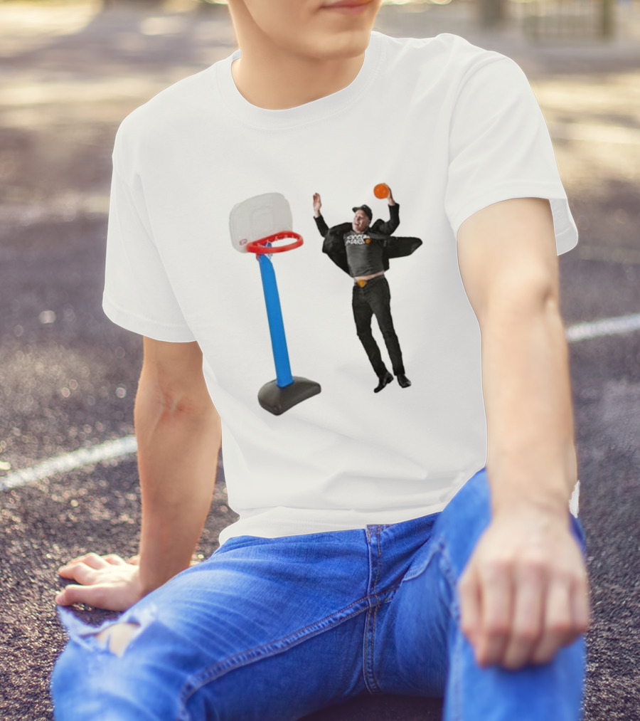 Lil’ Elon Musk Dunking On Basketball Hoop T-Shirt