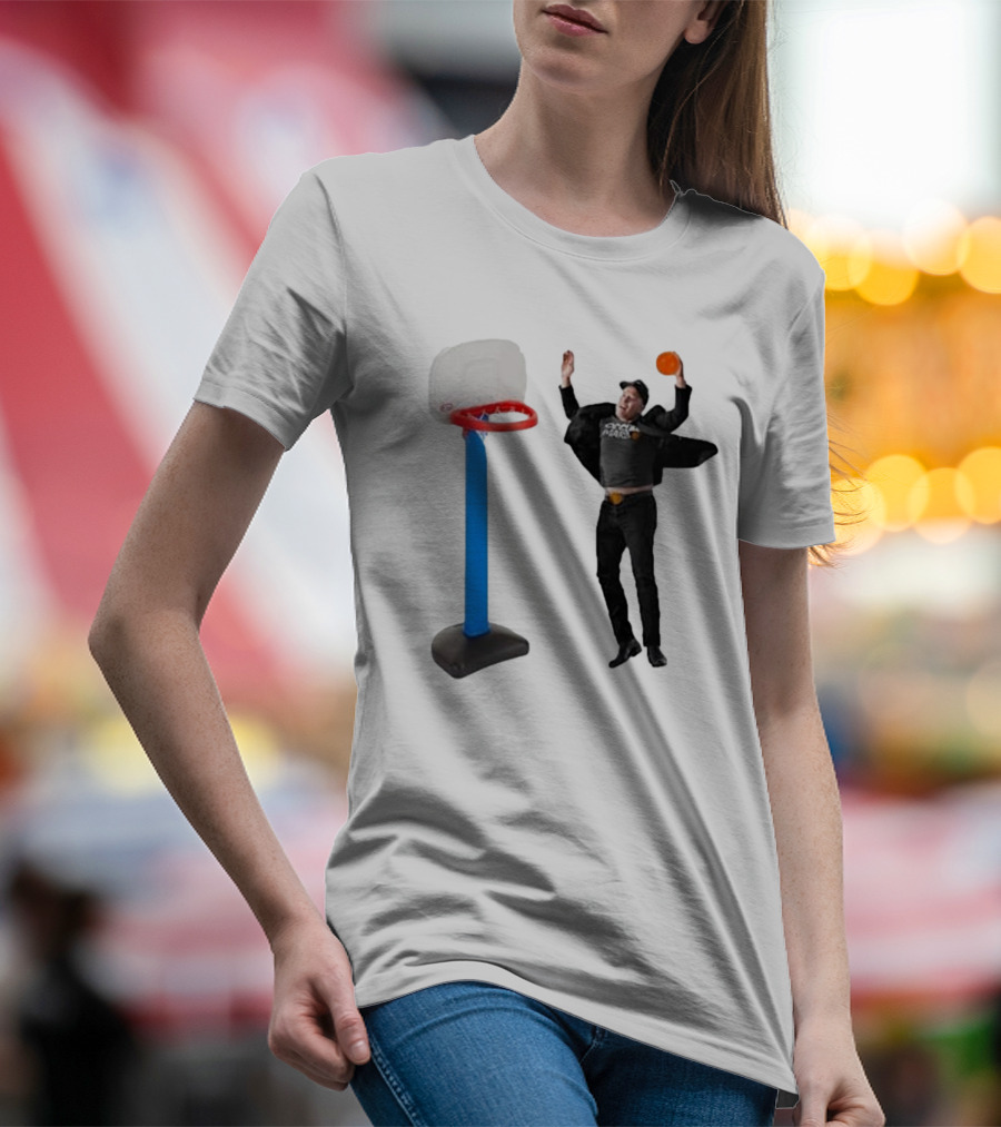 Lil’ Elon Musk Dunking On Basketball Hoop T-Shirt