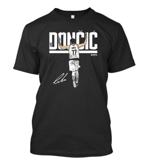 Luka Doncic 77 Dallas Mavericks NBPA Signature Basketball NBA T-Shirt