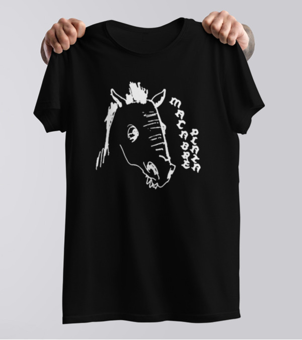 Macabre Plaza Horse Head Drawing T-Shirt
