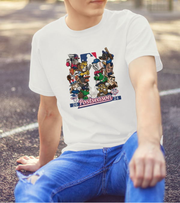 Postseason 2024 Major League Baseball Playoff Mascots T-Shirt
