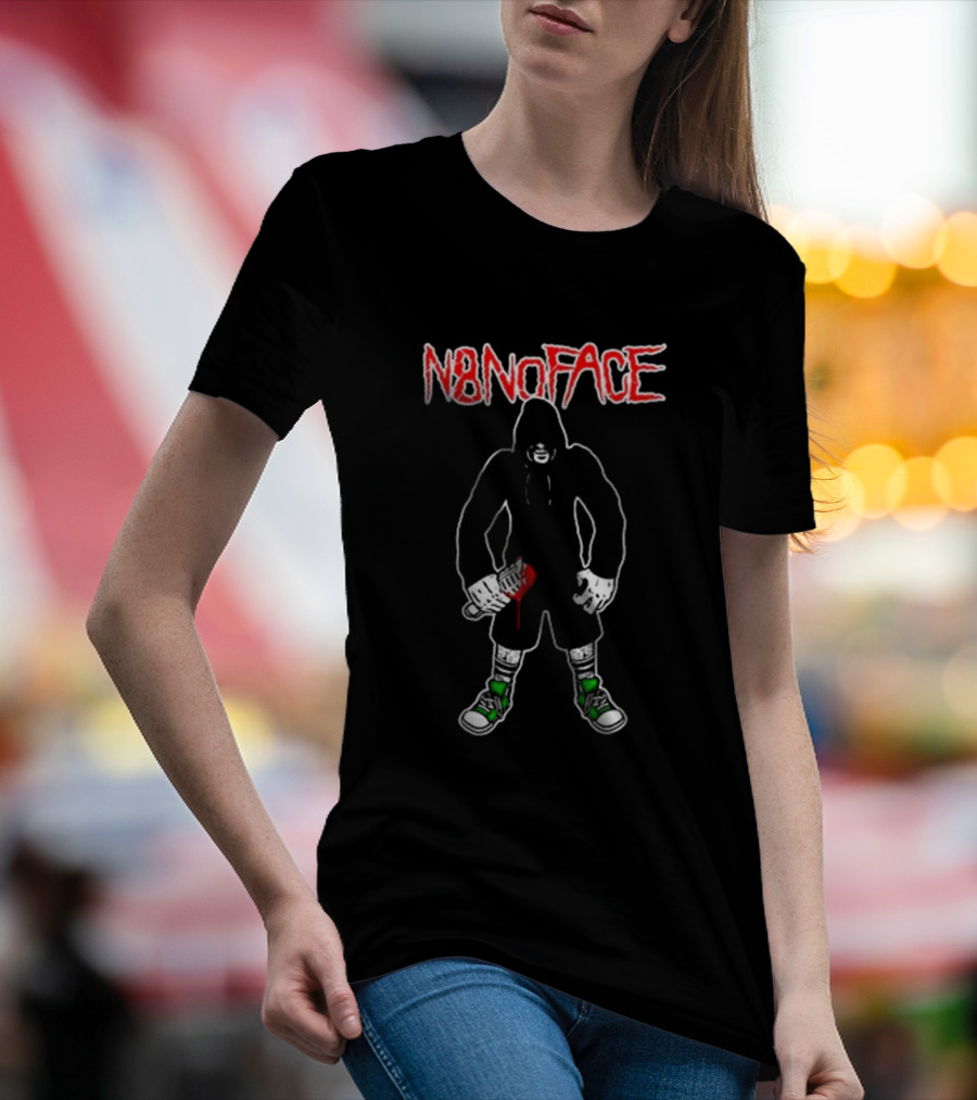 N8noface Hooded Figure With Paint Roller T-Shirt