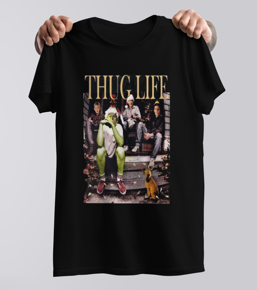 Grinch Who Steals Christmas 2024 Thug Life Holiday Attitude T-Shirt
