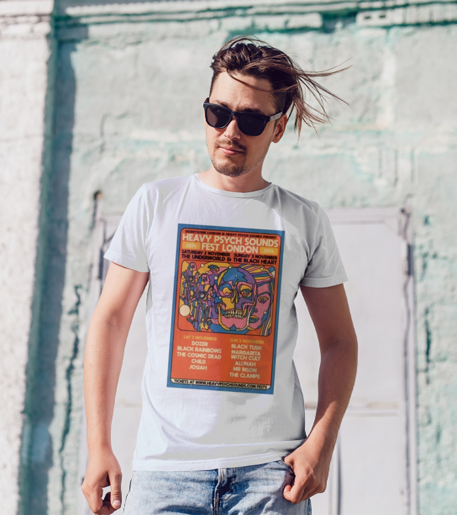 Heavy Psych Sounds Fest London The Underworld And The Black Heart Nov 2-3 2024 Dozer Black Tusk Margarita Live T-Shirt