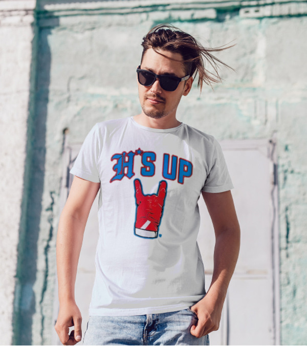 H’s Up Houston Football Hand Gesture T-Shirt