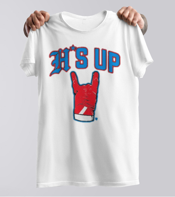 H’s Up Houston Football Hand Gesture T-Shirt
