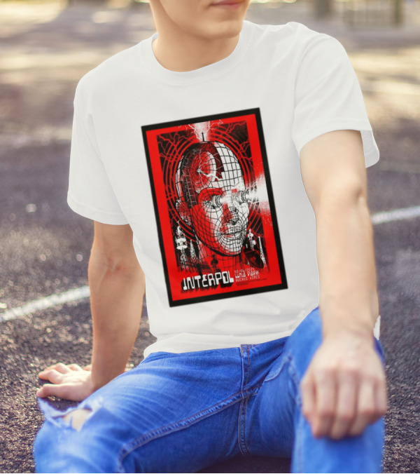 Interpol Buenos Aires Luna Park Jun 2 2024 Robot Grid T-Shirt