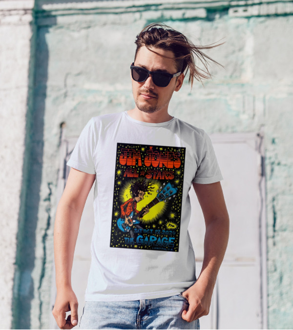 Jim Jones All Stars Live At The Garage London UK Oct 19 2024 Concert Poster With Guitarist T-Shirt