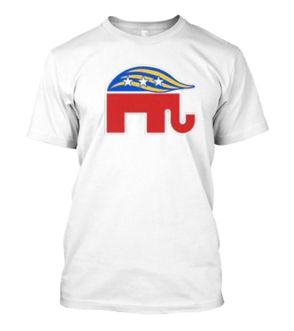 Klug And Co. Trump Hair Republican Elephant Stars T-Shirt