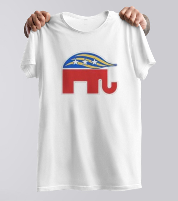 Klug And Co. Trump Hair Republican Elephant Stars T-Shirt