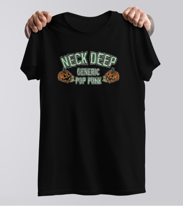 Neck Deep Generic Pop Punk Glow In The Dark Jack-O'-Lantern Halloween T-Shirt