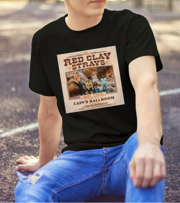The Red Clay Strays 2024 Tour Cain's Ballroom Tulsa OK May 19 With Taylor Hunnicutt T-Shirt