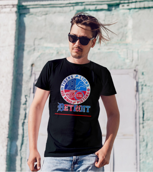 Tigers Lions Red Wings Pistons Detroit T-Shirt