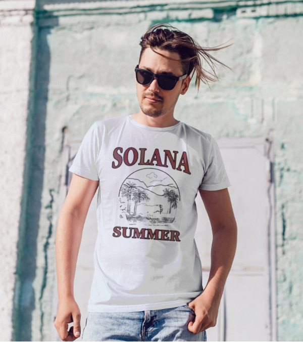 Solana Summer Palm Beach Scene T-Shirt
