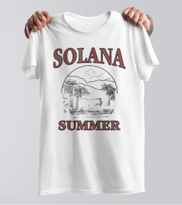 Solana Summer Palm Beach Scene T-Shirt