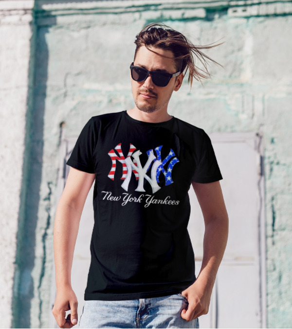 New York Yankees American Flag Logo 4th Of July T-Shirt