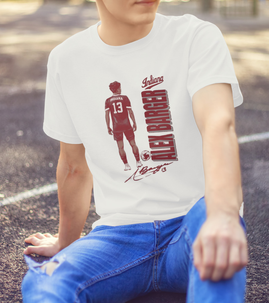 Indiana Soccer Alex Barger 13 Signature T-Shirt