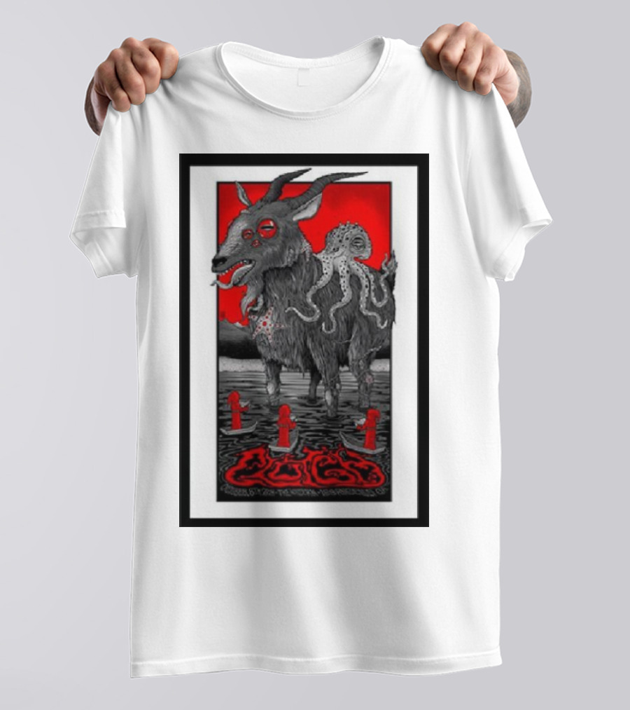 Clutch October 8th 2024 The Wiltern Los Angeles CA Goat Octopus T-Shirt