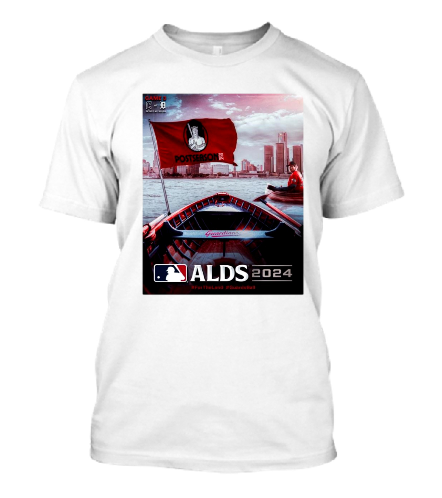 Game 3 Cleveland Guardians At Detroit Tigers MLB ALDS 2024 Postseason ForTheLand GuardsBall T-Shirt
