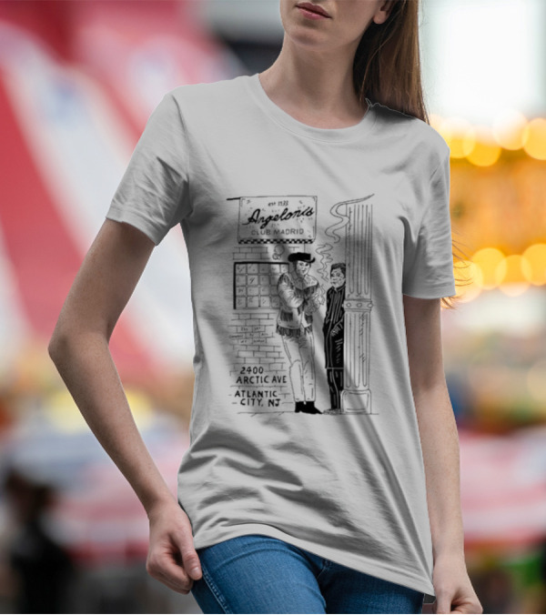 Angelonis Club Madrid Atlantic City NJ 2400 Arctic Ave Sketch T-Shirt