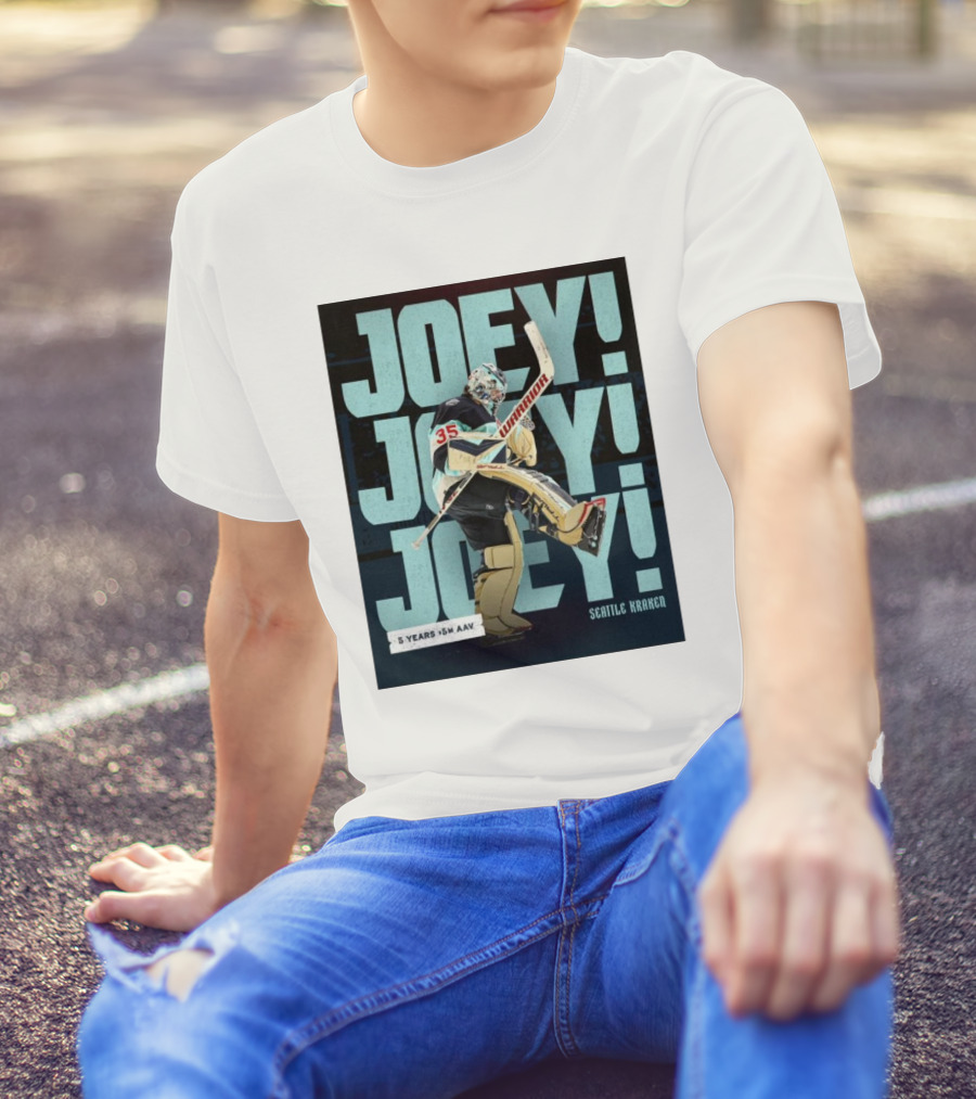 Joey Daccord Seattle Kraken Warrior 5 Years $5M AAV T-Shirt
