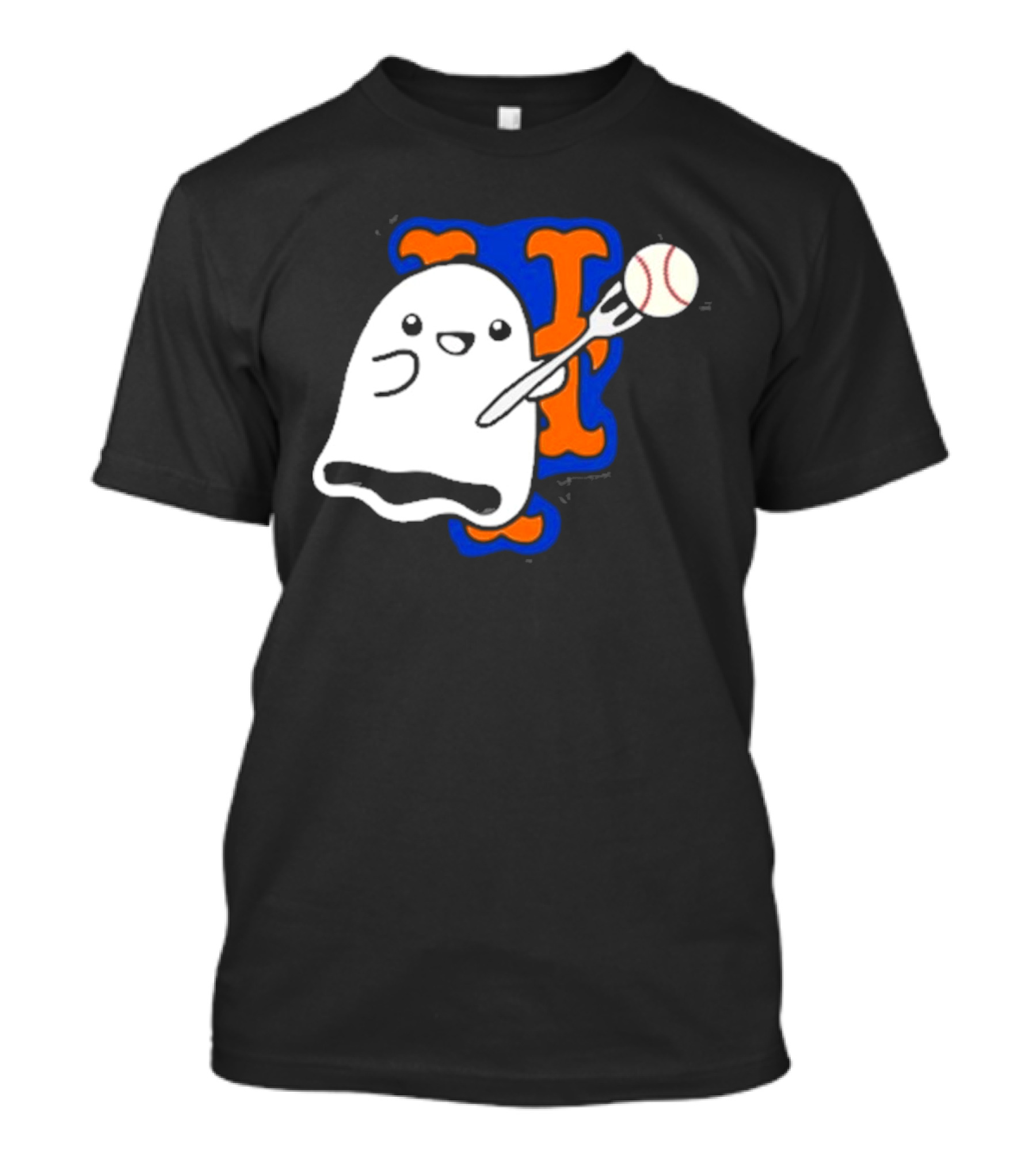 New York Mets Halloween 2024 Baby Ghost Baseball T-Shirt