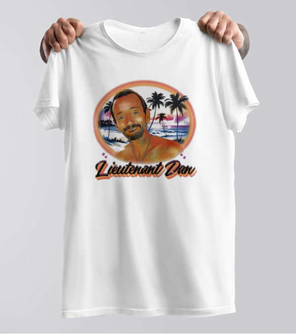 Lieutenant Dan Sunset Beach Airbrush T-Shirt