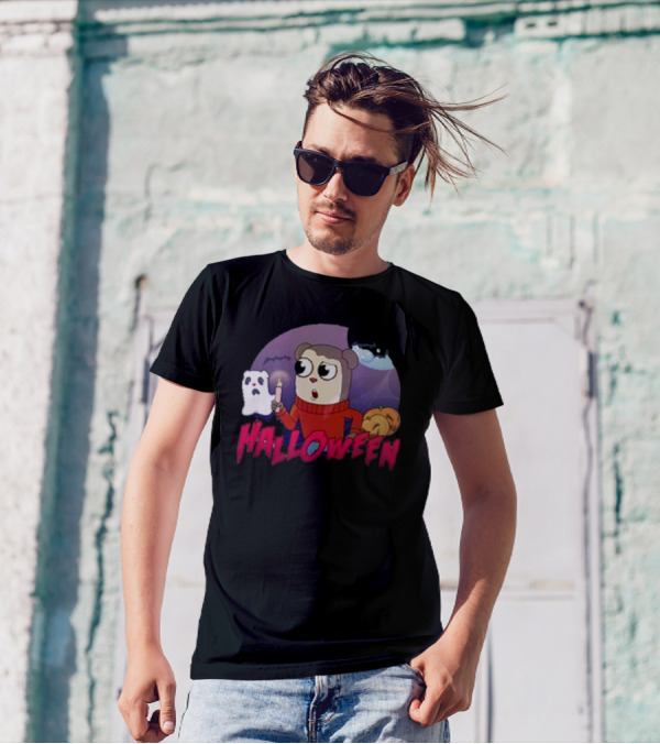 Maxdesignpro Halloween Jimmy 2024 Cartoon Ghost Candle Scene T-Shirt