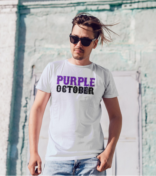 New York Baseball Purple October T-Shirt