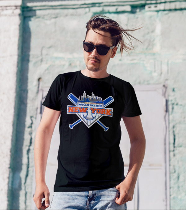 New York Mets No Place Like Home 2024 NLCS Baseball Skyline T-Shirt